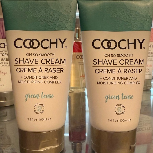 Coochy Shave Cream-Green Tease (Green Tea) 3.4 fl oz 2 pack - Picture 1 of 3